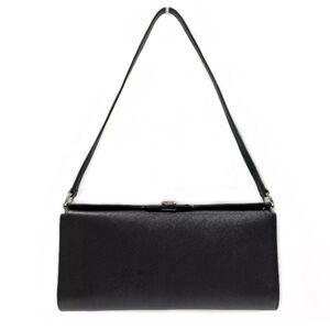 Salvatore Ferragamo Gancini Bag One Shoulder Leather Black AU-21 4837